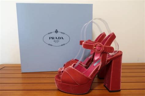 prada platform sandal peony